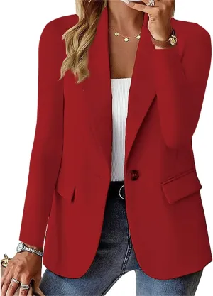 Womens Blazers for Work Professional Suit Jackets Dressy Long Sleeve Blazer Business Casual Outfits Work Office Blazer